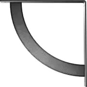 Ekena Millwork Bulwark Bracket 2" x 18" x 18" Pre-Brilled Steel Hammered Silver