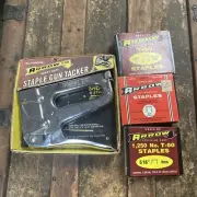 Vintage USA Arrow T-50 Staple Gun Tacker Stapler 3 Packs Of Staplers