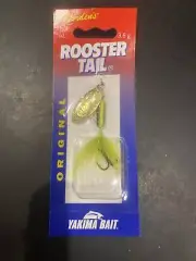 Worden's Rooster Tail 208 1/8oz Chartreuse Gold Blade