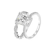 3.75Ct Radiant Cut Simulated Diamond Engagement Ring Set, Bridesmaid Proposal