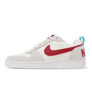 【NIKE 耐吉】休閒鞋 Court Borough Low Prem 男鞋 白 紅 麂皮 尼龍 經典 低筒(HF0734-161)