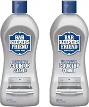 [Bar Keepers Friend] Multipurpose Ceramic and Glass Cooktop Cleaner | 13-Ounces | 2-Pack, 2 Pack, Natural, 26 Ounce