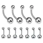 10/20/30pc 8-16mm Bar Navel Ring Surgical Steel Belly Button Barbell 5/8mm Ball