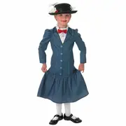 Mary Poppins Classic Deluxe Disney Movie Story Book Week Child Girls Costume
