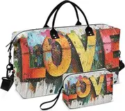 [ZRYSMY] Playful Splash Paint Duffel Bag for Traveling, Travel Bag Gym Bag, with Multiple Interior Pockets Shoulder Weekender Bag for Women Men with Toiletry Bag 20.5L x 1.9W x 13.8H, Multi-Colored, one