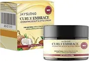 Curly Embrace Hydrating Sculpt & Style Cream for Curly Hair with Coconut Extract Moisturizing Curl Defining Cream for Soft Hold Frizz Control Air Dry or Diffuse Styling 150ml