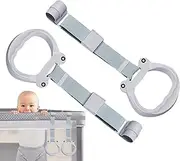 Baby Pull Up Rings for Playpen | 2X Walking Assistant Crib Pull Up Rings | Exercise Toys, Safety Bed Stand Up Activity for Motor Skills Development