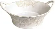 Soup Bowls with Handles Noodle Ramen Curry Bowl,Ceramic Bowl,Ramen Bowl Ceramic,Pho Bowls Large,Soup Bowl Microwave Safe,Udon Noodle Bowl-White and embossed-20x18x8.5cm,600ml