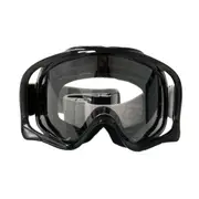 TDR Motocross Clear Lens Goggles - Anti-Fog, UV Protection, Adjustable Strap Lightweight Safety Goggles for MX, Dirt Pit, and Quad Bike Riding Adult Unisex (Black Frame)