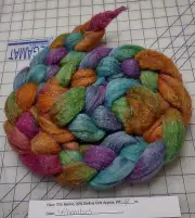 Merino Wool Stellina Combed Top Roving Spinning Knitting Felting Glitz Rhombus