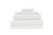 5pc Renee Taylor Bath Hand Towel Set Cobblestone 650 GSM Cotton Ribbed White