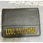 降價正品LOVE MOSCHINO 有脫皮黑金短夾