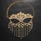 Props Women Face Chain Masquerade Mask Rhinestone Veil Mask Full Face Mask