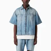 [1989 STUDIO] Boxy short sleeved denim shirt S Light blue