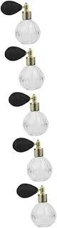 Healeved 5pcs Small Perfume Bottles Empty Vintage Glass Perfume Container Fragrance Storage Oil Bottle Versatile for Travel