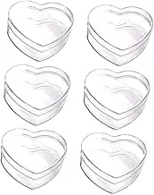 Ciieeo 6Pcs Heart Shape Transparent Candy Boxes Party Favor Packing Containers for Weddings Birthdays Valentine Day Unique Design for and Celebrations