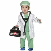 Doctor Scrub Lab Coat Stethoscope Book Week Toddler Unisex Boys Costume 18-24M