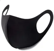 Black Reusable Washable Unisex Face Mask Full Mouth Nose Cover Masks Shield NEW (4 Pieces, Black)