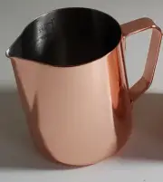 New! bonVIVO Stainless Steel W/ Copper Finish! Milk Frother Steamer Cup, Creamer