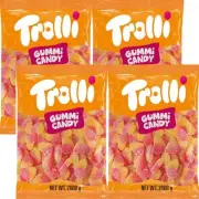 NEW Trolli Sour Peach Heart Lollies Candy 2kg Bag 4 Pack Bulk