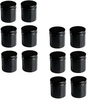 IWOWHERO 12Pcs Black Lotion Containers Facial Cream Jars Leak Cosmetic Storage for Home Travel Versatile Use for Creams Masks and More