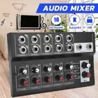10 Channel Microphone Stereo Audio Mixer Home Karaoke Sound Mixing Amplifier Amp