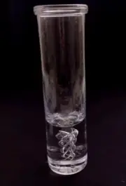 Simone Pearce 11 9/16"Hand blown Art Swirl Glass Flower Vase. New