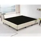 Palermo King Ensemble Bed Base Frame Platinum Natural Sand Linen Fabric