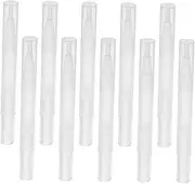 ADOCARN 10pcs Refillable Nail Oil Pens with Brush Tip Transparent Twist Tubes for Easy Cosmetic Application for Cuticle Oil and Lip Gloss Storage