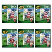 6x 32pg Crayola Peppa Pig Colour Sticker Activity Picture Book Kids/Children 3y+