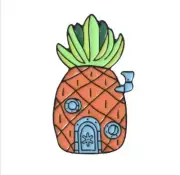 Spongebob Pin Enamel Pin Sponge bob Pin Pineapple SpongeBob Pin