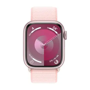 Apple Watch S9 GPS 41mm/45mm 粉紅色鋁金屬錶殼/淡粉色運動型錶環 智慧手錶 欣亞