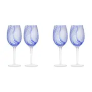 2x 2pc Tempa Skylar Ocean Red/White Wine Drinking Glass Drinkware/Barware Set