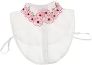 [CATIEBYE] False Collar Shirt for Girls Women Faux Collar Elegant Neckline Soft Material Polyester