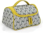 [ZLMHKZ] Large Makeup Bag Zipper Pouch Travel Cosmetic Organizer for Women and Girls (Large, Leopard)(Yellow)