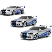 [The Fast and the Furious] Jada Toys Fast & Furious 2002 Nissan Skyline GT-R BNR34 R/C Car - 1:16