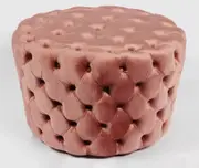 Peach pink round ottoman table70D
