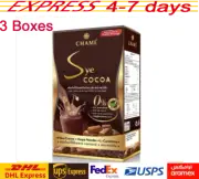 3 Boxes CHAME' Sye Cocoa Instant Powder Beverage Stevia Weight Management 0% Fat