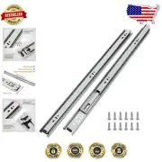 5 Pairs 18-Inch Heavy-Duty Ball Bearing Drawer Slides - Silver Side Mount Rails