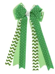 Claire’s Green Patterned Ribbon St. Patrick’s Day Irish Ribbon Bow Barrette New