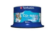 Verbatim CD-R 700MB White InkJet 52x (50 Pack) [41908]