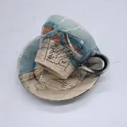 Minozora Limited To 1 Linear Sky Blue Coffee Cup Saucer