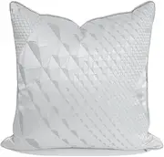 CVBFDB Grey Geometric Pattern Sofa Pillow Designer Living Room Soft Fashion Bedside Cushion(45cm*45cm)