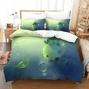 3 Pieces Baby Pattern Duvet Cover Sets Cute Dinosaur Bedding Cover Set Micro Fiber Quilt Cover with Pillowcases for Baby Adult Birthday,Super King