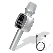 Wireless Bluetooth Karaoke Microphone Speaker for Adults Kids, Mic with Stereo