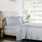 Bedding King 1000TC Pure Egyptian Cotton Sheet Set - Silver Grey