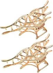 2Pcs Metal Spiderweb Hair Jaw Clips Decorative Hair Claw Clips for Women Stylish Hair Accessories for and Everyday Wear