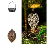 Hanging Solar Lights Tomshine Solar Lantern Led Garden Lights Metal Lamp Waterproof For Outdoor Hanging Decor