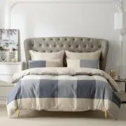 Buffalo Plaid Duvet Cover King, 100% Cotton Grey Plaid Bedding King, 3 Pieces Gr