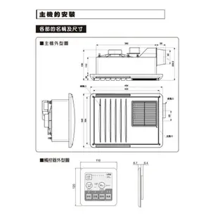 《 阿如柑仔店 》康乃馨 BS-168 BS-168A 浴室暖風機 ◎ 24小時換氣 乾燥機 5合一 暖風機